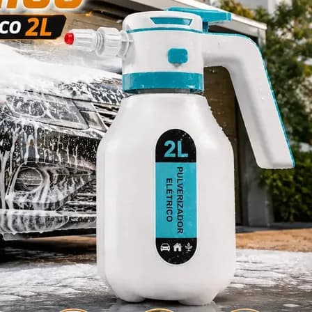 Pulverizador Elétrico Borrifador Portátil Alta Pressão Para Lavagem Automotivo E Limpeza Doméstica Detalhamento Jardim Uso Geral Cor Branco