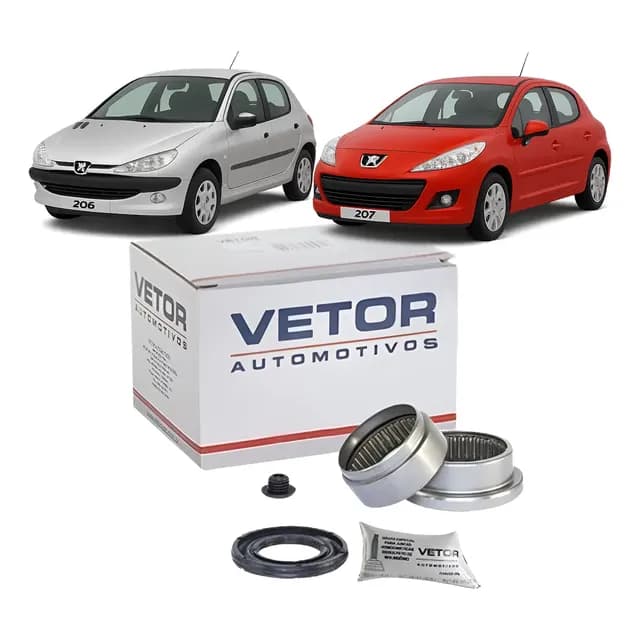 Kit Rolamento Eixo Traseiro 47mm 206 207