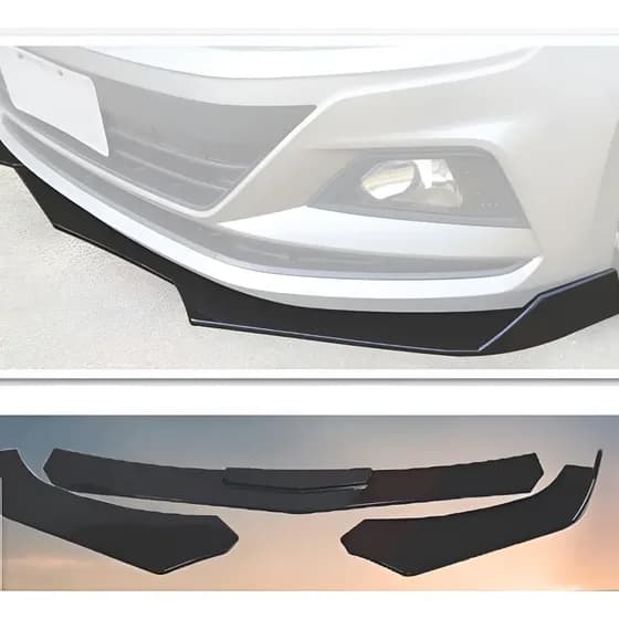 Front Lip Spoiler Dianteiro Universal Black Piano Tg Poli