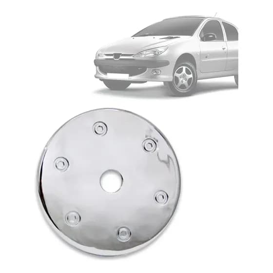 Aplique Cromo Tampa Combustível Peugeot 206 01/10 207 09/15