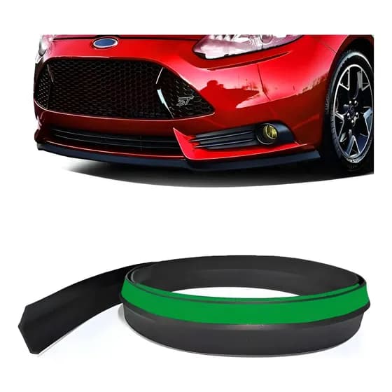 Saia Spoiler Universal Do Parachoque Front Lip Preto 2,5 Mts