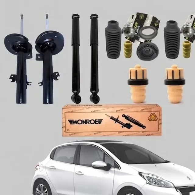 Kit 4 Amortecedor Peugeot 208 Manual 2013 A 2019 Monroe Axio