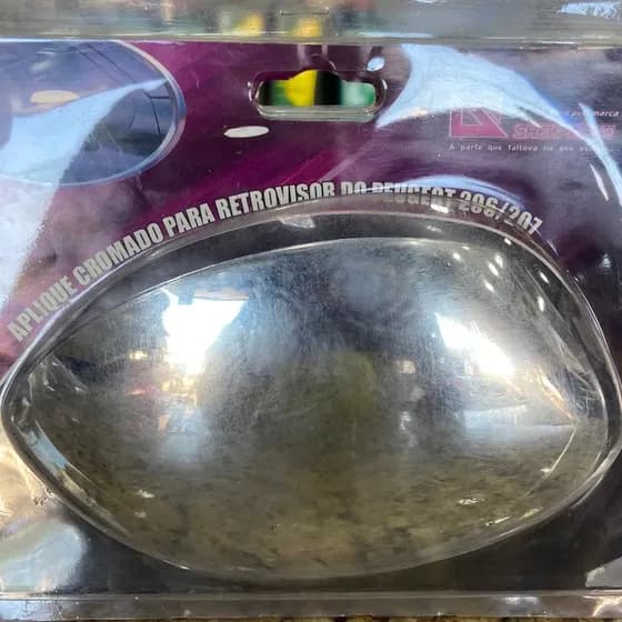 Aplique Capa Retrovisor Cromado Peugeot 206 207 Lado Direito