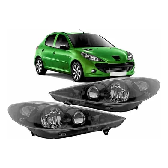Par Farol Peugeot 207 2009 2010 2011 2012 2013 Mascara Negra