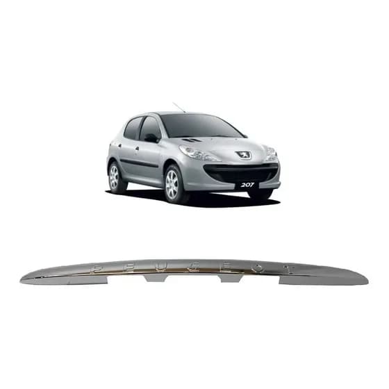 Aplique Cromado Tampa Traseiro Hatch Friso Peugeot 207