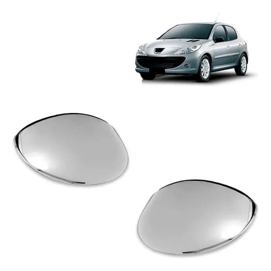 Par Aplique Cromado Retrovisor Peugeot 206 207