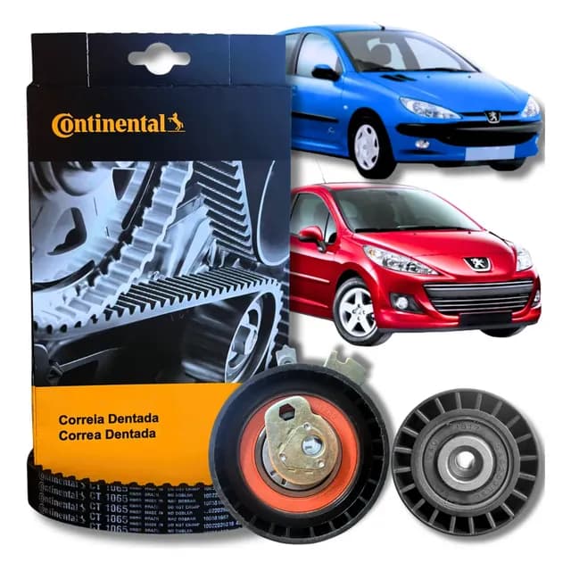 Kit Correia Dentada + Tensor + Polia Peugeot 207 206 1.6 16v