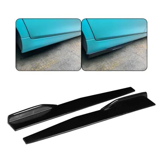 Saia Lateral Universal Spoiler Ajustável Preto Metálico Golf
