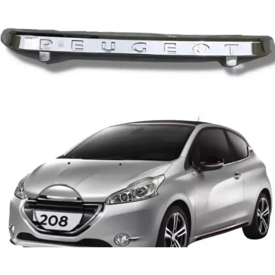 Emblema Grade Peugeot 208 2013 2014 2015 Dianteiro Cromado