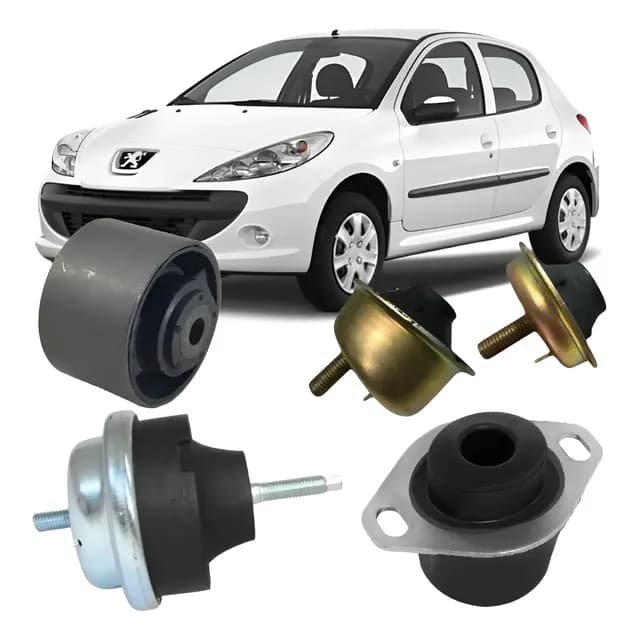 Kit Coxim Motor E Cambio Peugeot 206 207 1.0 1.4 1.6 Novos