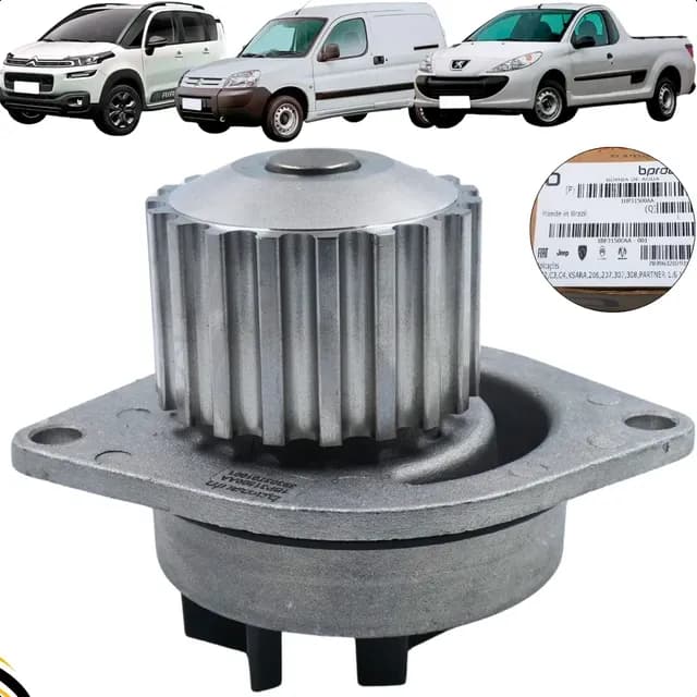 Bomba D'água Peugeot 206 207 208 307 Citröen C3 C4 1.6 16v