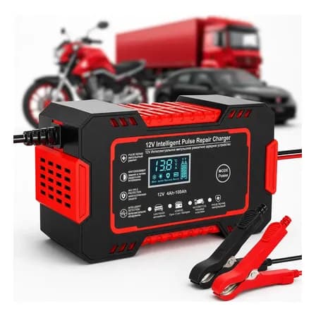 Carregador De Bateria Inteligente Reparador Automotivo Kateluo 12v 6a Recupera Baterias 4ah A 100ah Carro Moto Lancha Jetski Caminhão Proteção Contra Curto