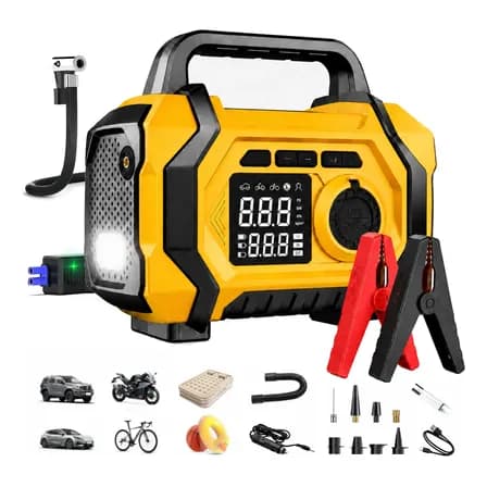 Auxiliar De Partida E Compressor De Ar 4 Em 1 Carro Moto