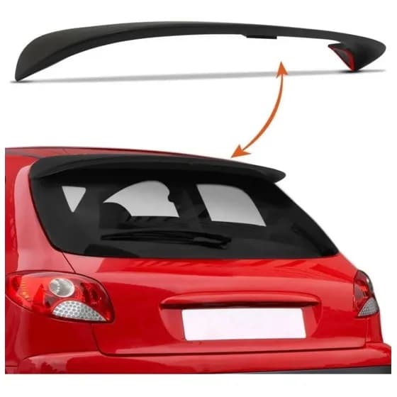 Aerofolio Peugeot 206 207 Preto Pronto Para Instalar