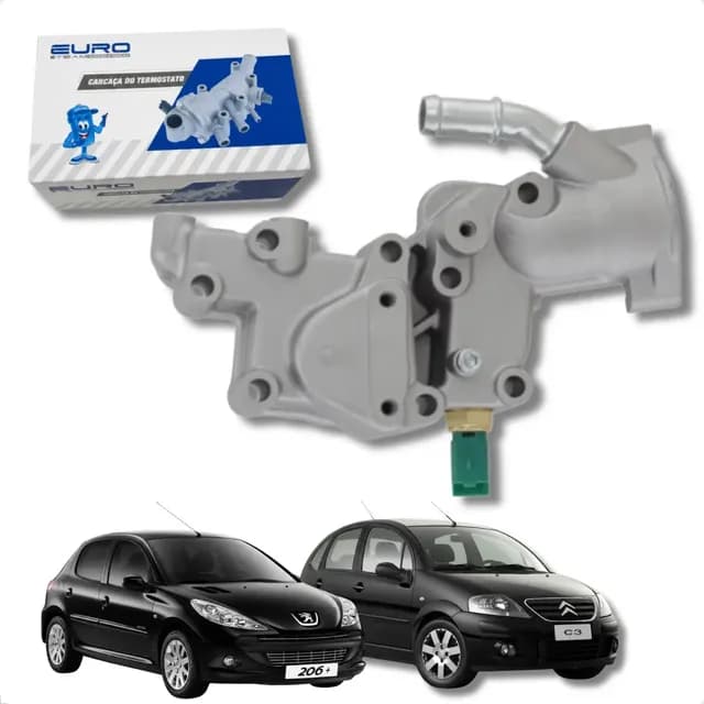 Carcaça Válvula Termostática 206 207 C3 1.4 8v Alumínio Nf