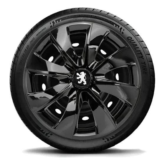 Jogo De Calotas Aro 14 Black Peugeot 206 207 Hoggar - Lc232