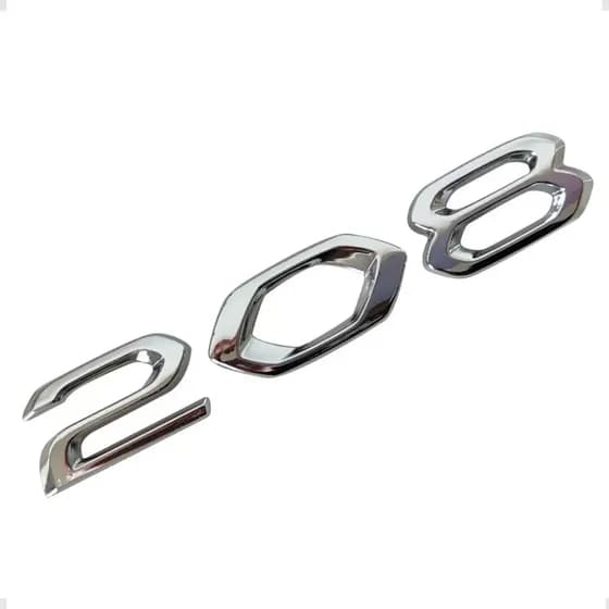 Emblema 208 Peugeot 2020 2021 2022 2023 2024 Traseiro