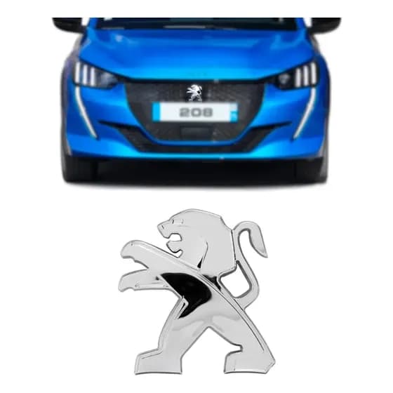 Emblema Grade Peugeot Cromado Peugeot 208 2019 2020