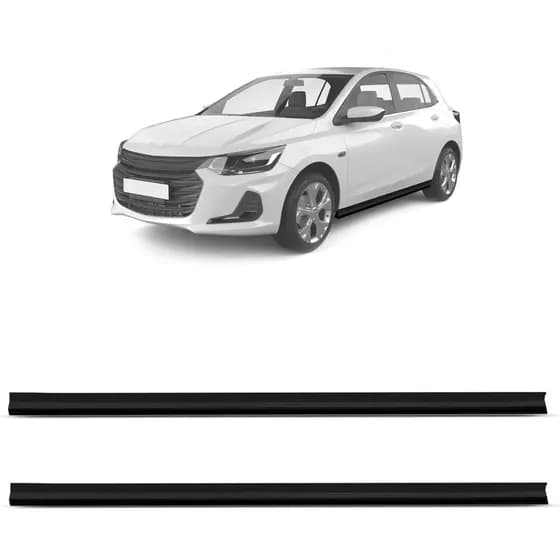 Spoiler Lateral Automotivo Saia Universal 1,99m Preto Tgpoli