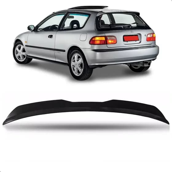 Aerofólio Universal Para Veículos Hatch Preto Black Piano