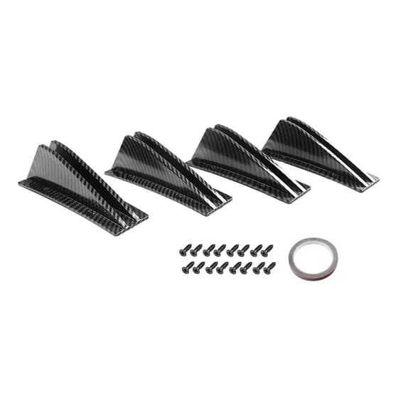 Spoiler Universal De 4 Unidades/conjunto De Difusor De Pára-choque Traseiro De Carro Abs