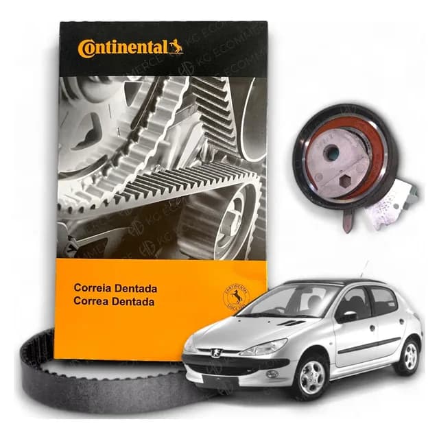Kit Correia Dentada + Tensor Peugeot 207 206 1.4 8 Valvulas
