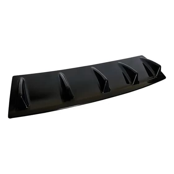 Difusor Lip Parachoq Traseiro Extrator Universal Preto Brilh