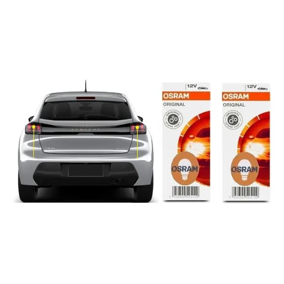 2 Lampada Traseira Lanterna / Freio Peugeot 208 2021 A 2024