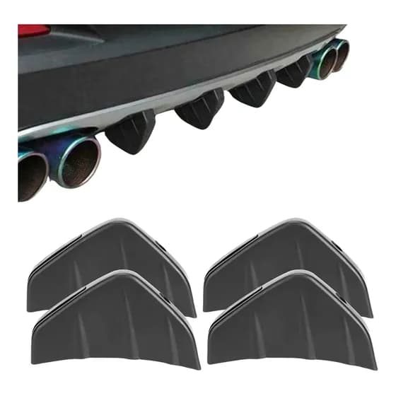 Difusor Para-choque Traseiro Black Piano Universal Saia Golf