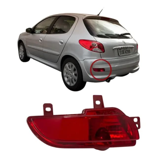 Lanterna Neblina Traseira Peugeot 207 Hatch 2008 Á 2014 2015