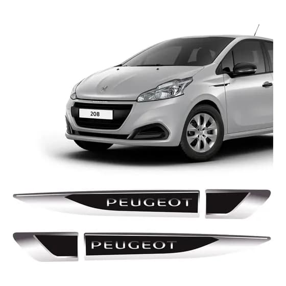 Emblema Aplique Lateral Peugeot Decorativo Resinado (par)