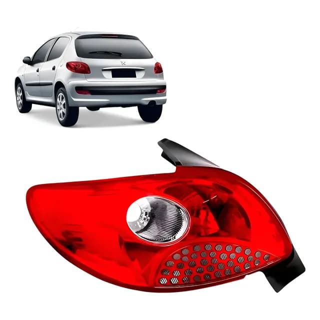 Lanterna Traseira Peugeot 207 Hatch 2008 A 2014 Vermelha