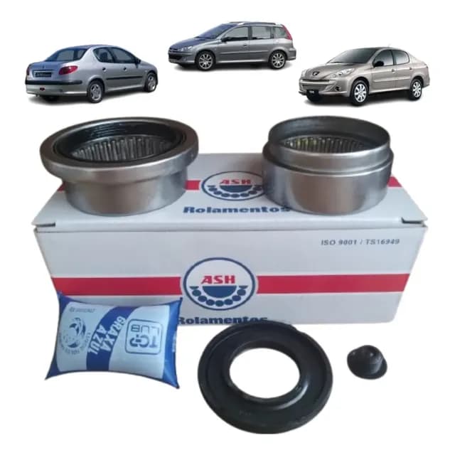 Kit Rolamento Suspensao Traseira Peugeot 206 207 Eixo 50mm
