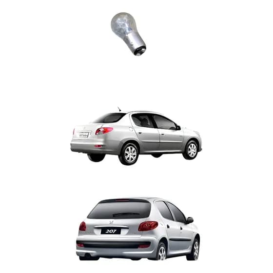 Lampada 2 Polos Freio E Sinaleira Lanterna Peugeot 207 2011