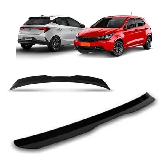 Aerofólio Universal Para Veículos Hatch Preto Black Piano