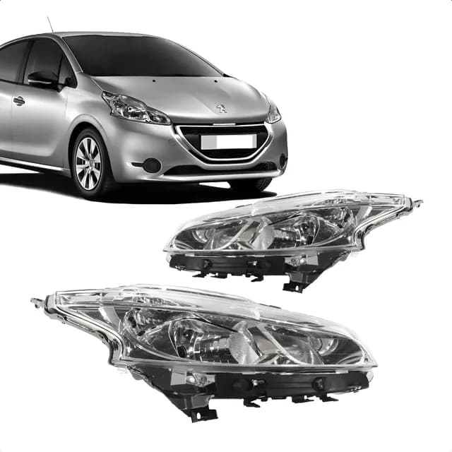 Farol Dianteiro Peugeot 208 2012 2013 2014 2015 2016 Cromado