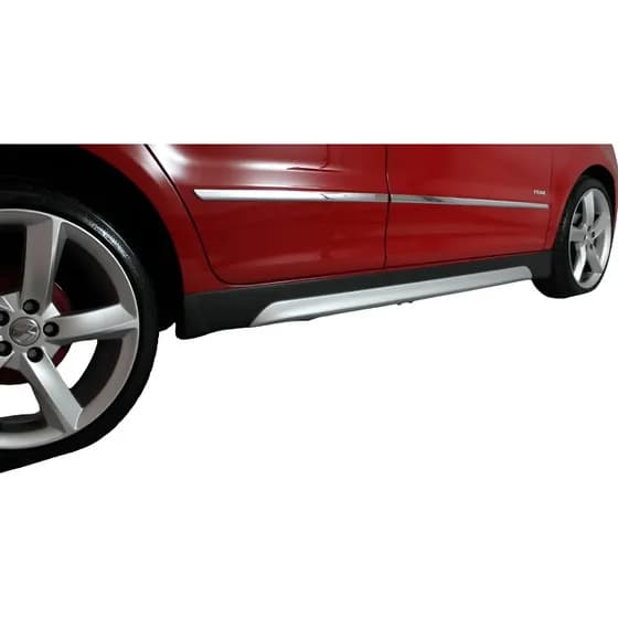 Saia Lateral Spoiler Universal Preto/prata Tg Poli 05018
