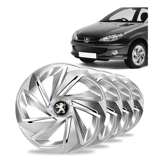 Jogo Calota Esportiva Aro 14 Peugeot Kit Carlota 206 207 307