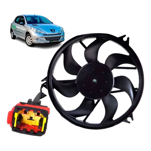 Ventoinha Do Radiador Peugeot 206 207 Hoggar C/ Ar 7 Pás