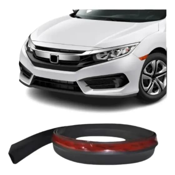 Saia Spoiler Universal Do Parachoque Front Lip Preto 2,5 Mt
