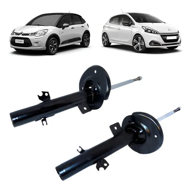 Par Amortecedor Dianteiro C3 Peugeot 208 2013 A 2019 Manual