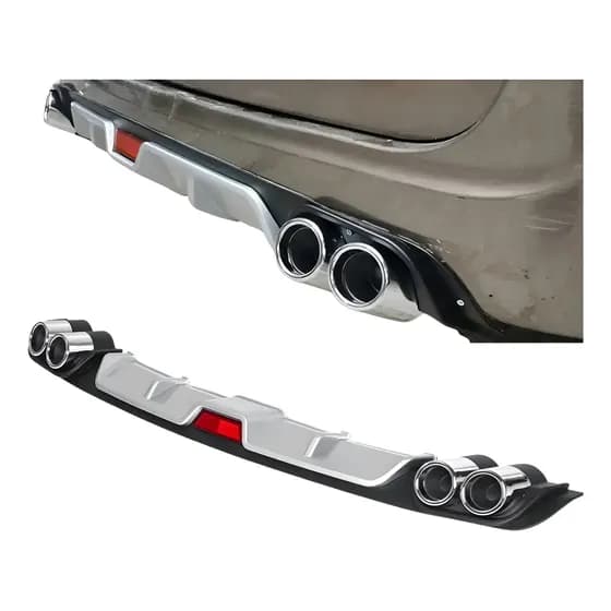 Difusor Parachoque Traseiro Universal Carros Spoiler Black