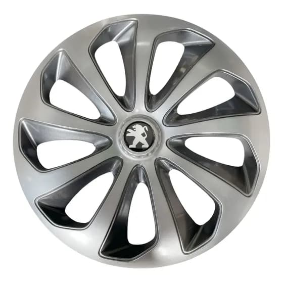 Calota Esportiva Aro 14 Velox Silver Grafite Peugeot 206 207