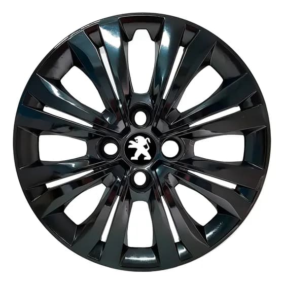 Calota Black Piano Peugeot 206 207 Aro 14 Parafusada G245pbu