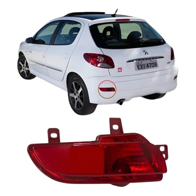 Lanterna Neblina Traseira Peugeot 207 Hatch 2008 A 2014 2015