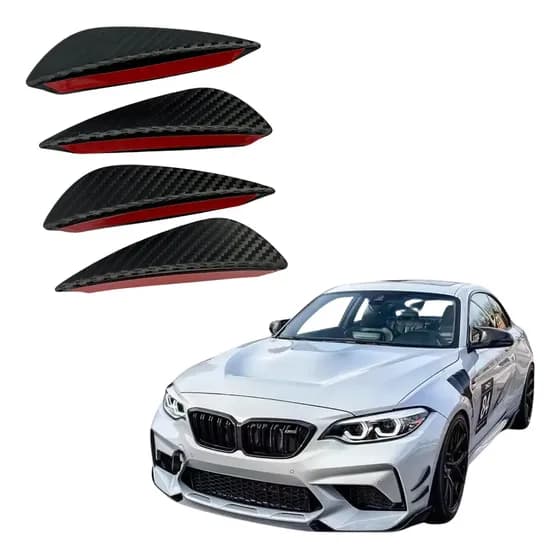 Bumper Adesivo Spoiler Lateral Aerodinâmico Universal Carbon