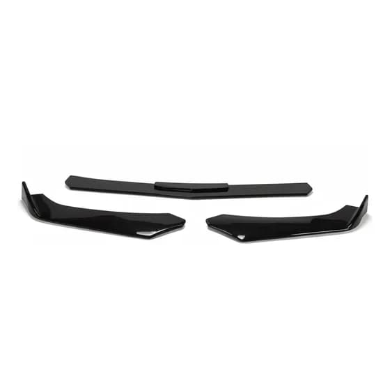 Front Lip Spoiler Dianteiro Universal 3 Peças Black Piano