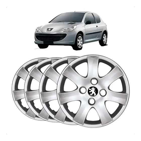 Jogo 4 Calotas Aro 14 Peugeot 206 207 307 2010 Até 2016