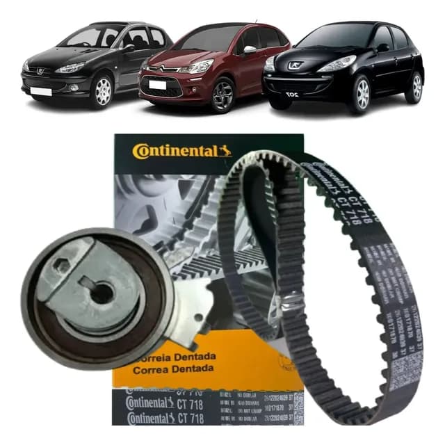 Kit Correia Dentada E Tensor C3 Peugeot 206 207 1.4 8v