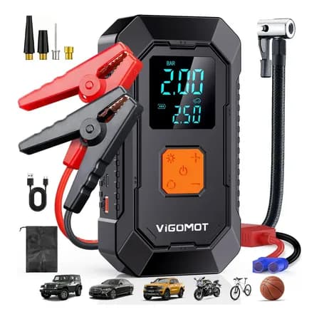 Auxiliar Partida Portátil Veicular Compressor Ar Emergência